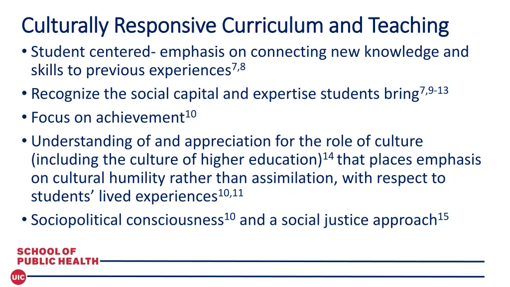 culturally responsive curriculum and teaching