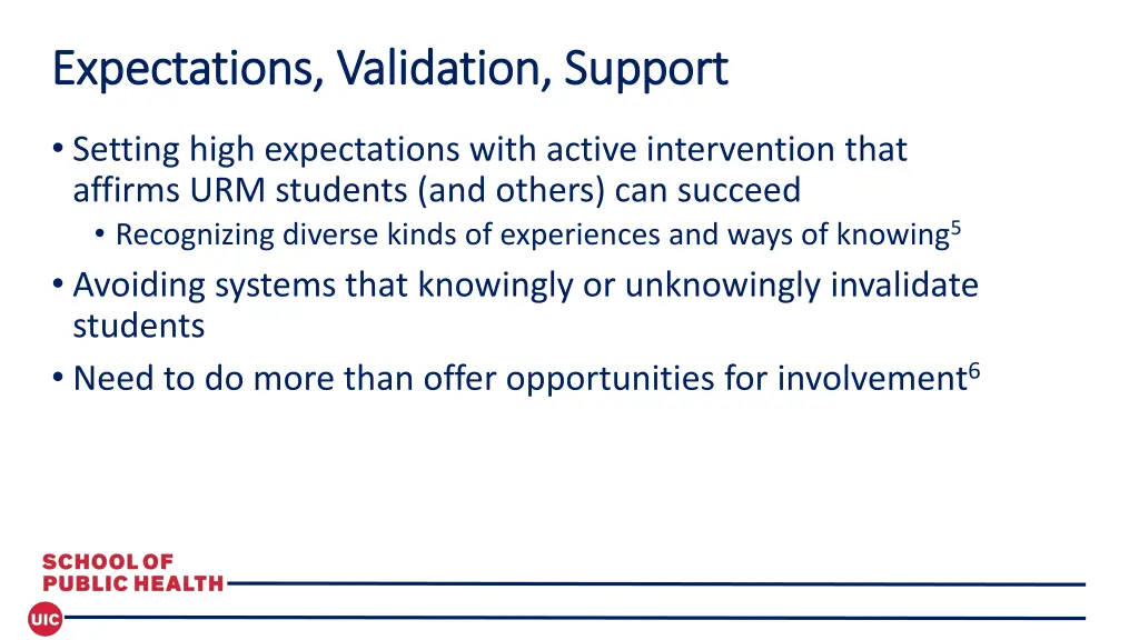 expectations validation support expectations