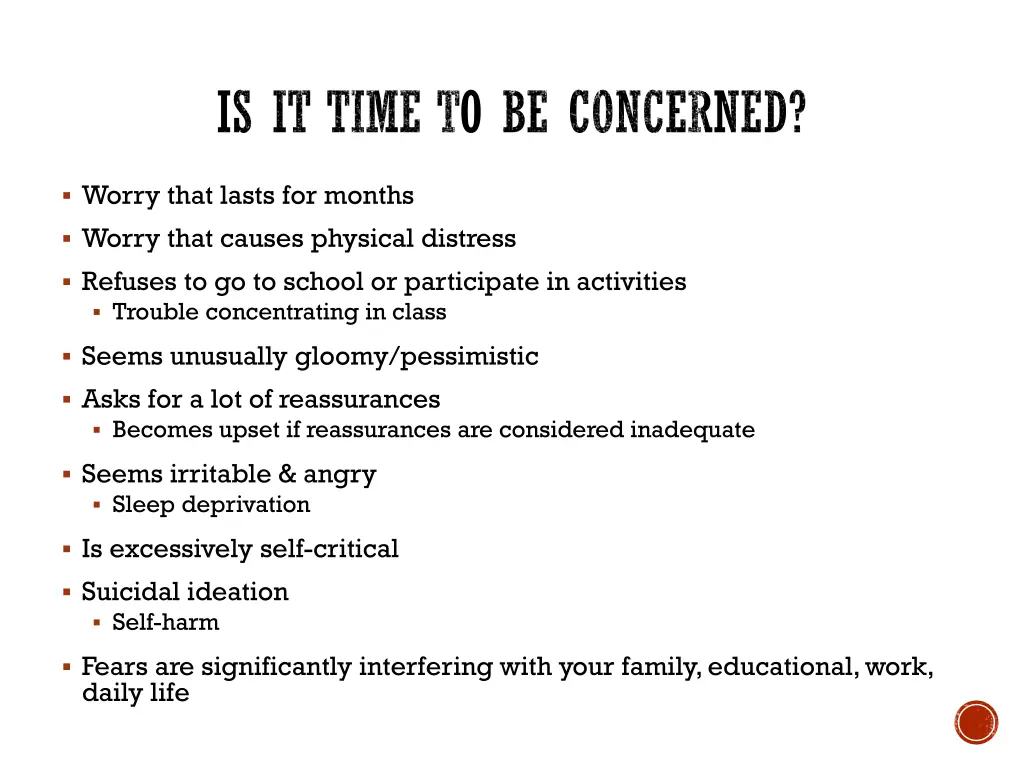 is it time to be concerned