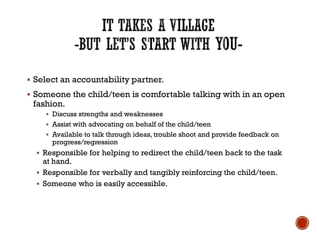 it takes a village but let s start with you