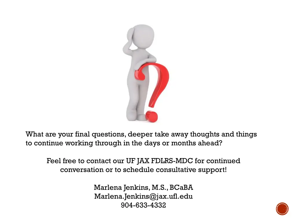what are your final questions deeper take away
