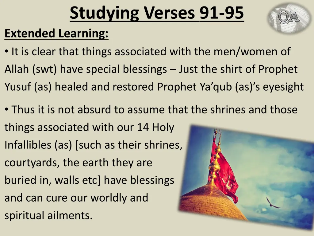 studying verses 91 95 extended learning 1