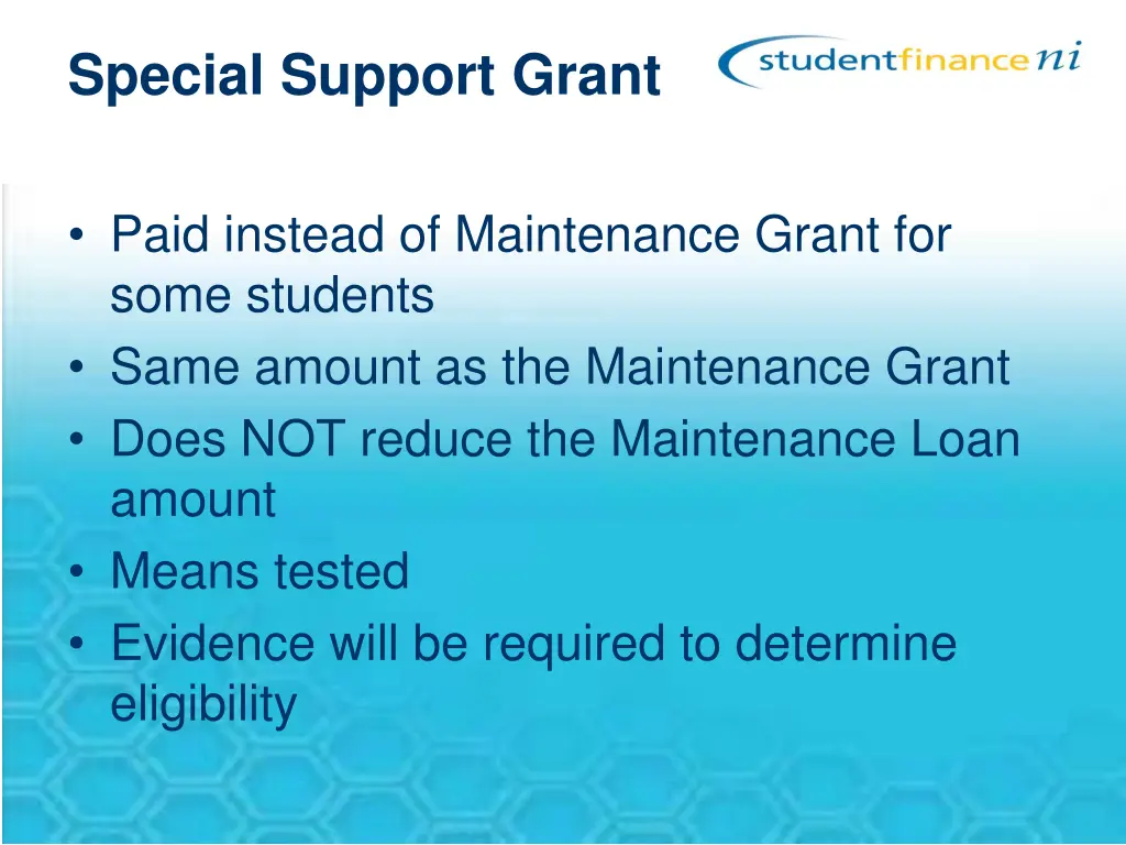 special support grant