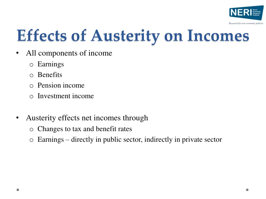 effects of austerity on incomes all components