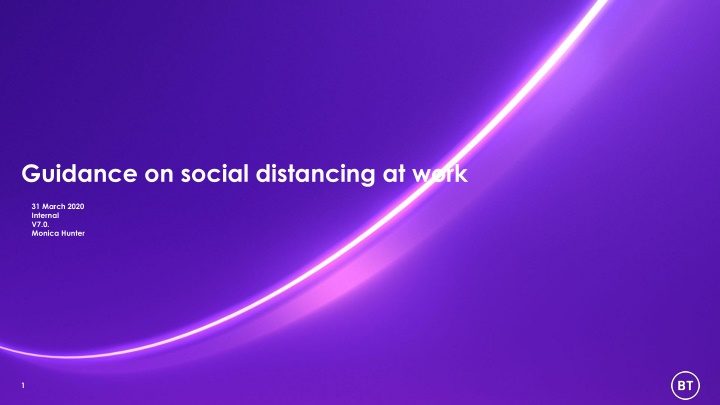 guidance on social distancing at work
