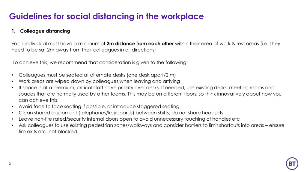 guidelines for social distancing in the workplace