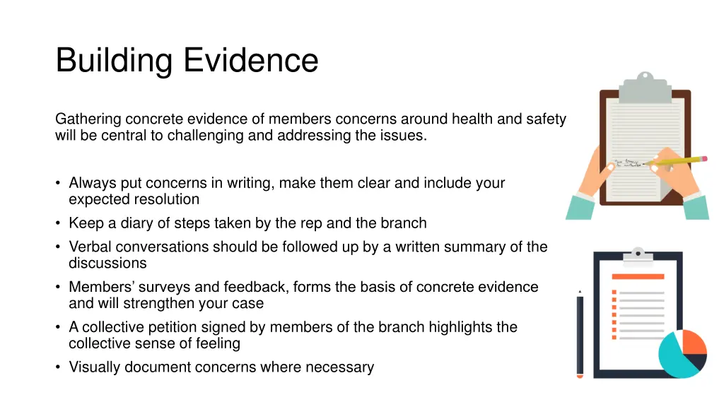 building evidence