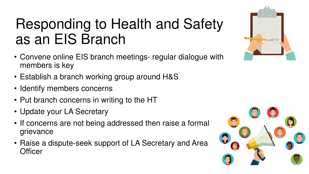 responding to health and safety as an eis branch