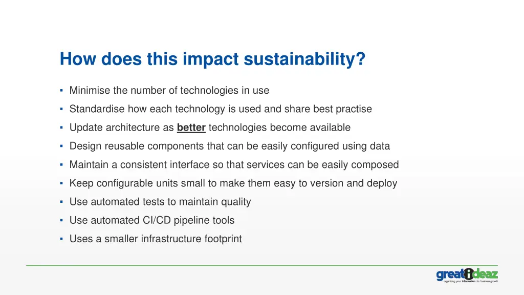 how does this impact sustainability
