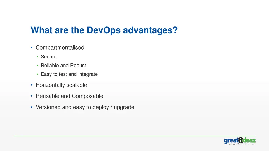 what are the devops advantages