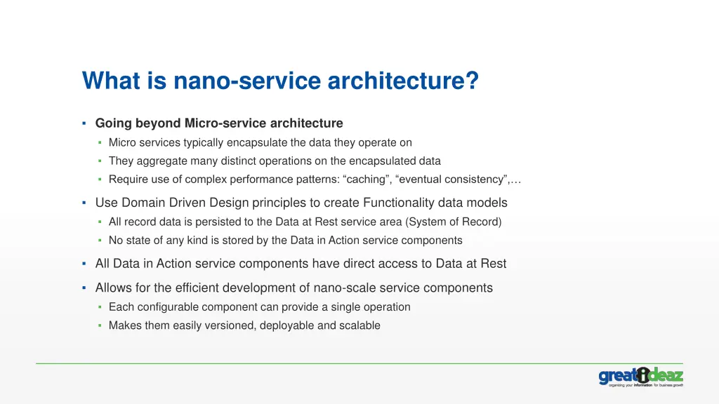 what is nano service architecture