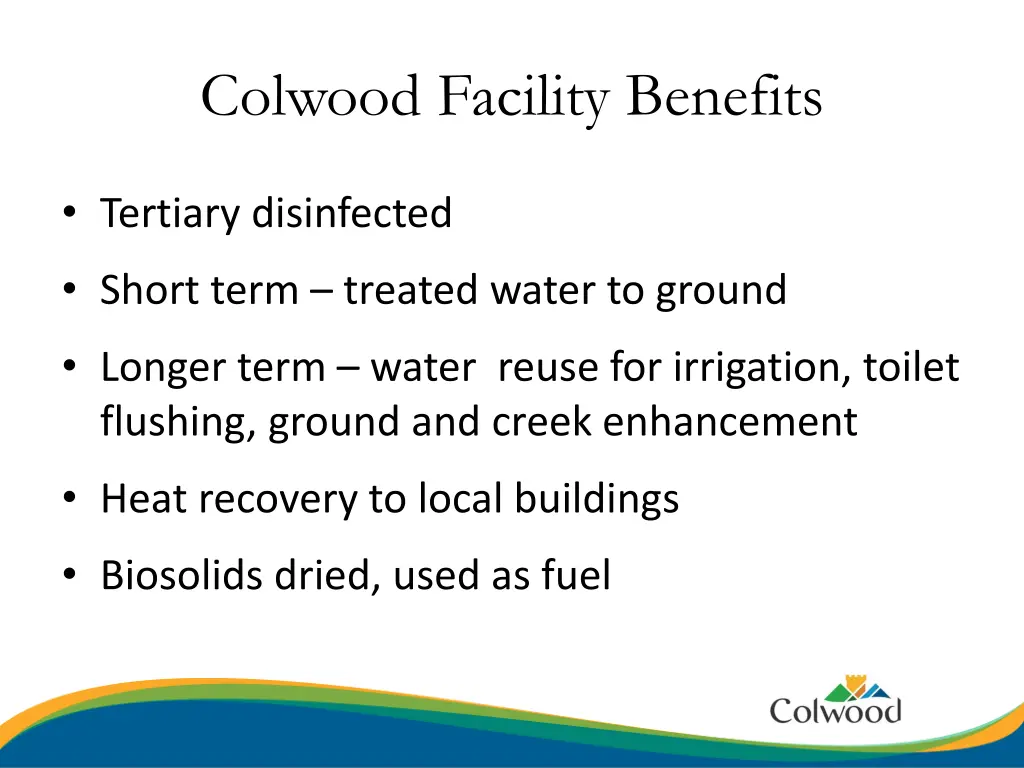 colwood facility benefits