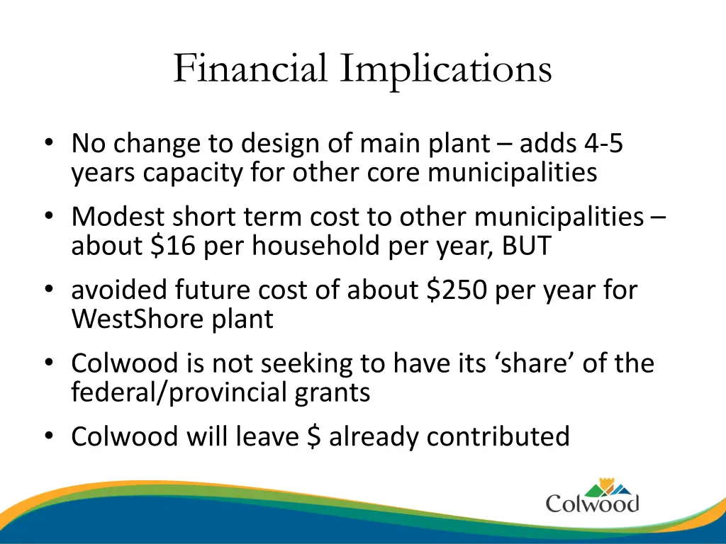 financial implications