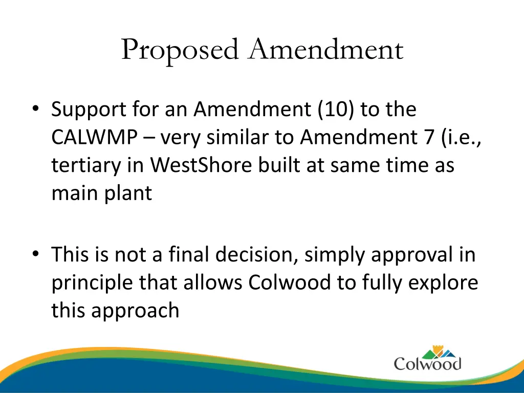 proposed amendment