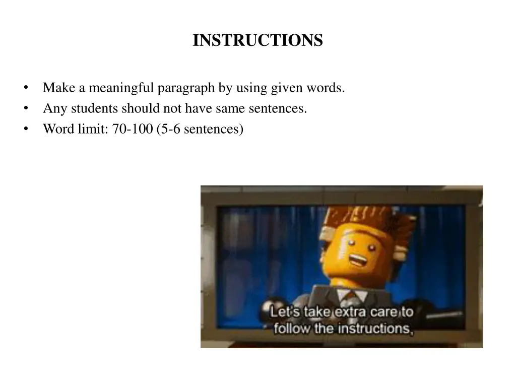 instructions