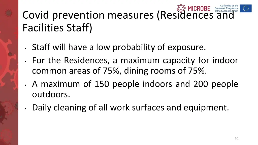 covid prevention measures residences