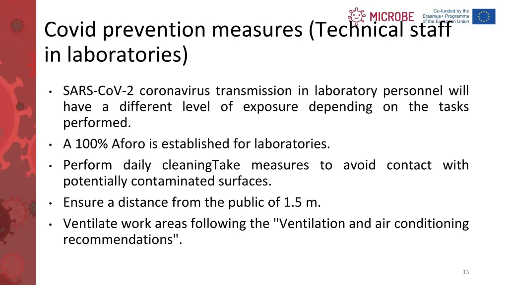 covid prevention measures technical staff