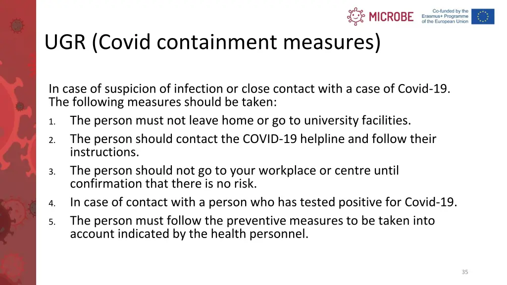 ugr covid containment measures 1