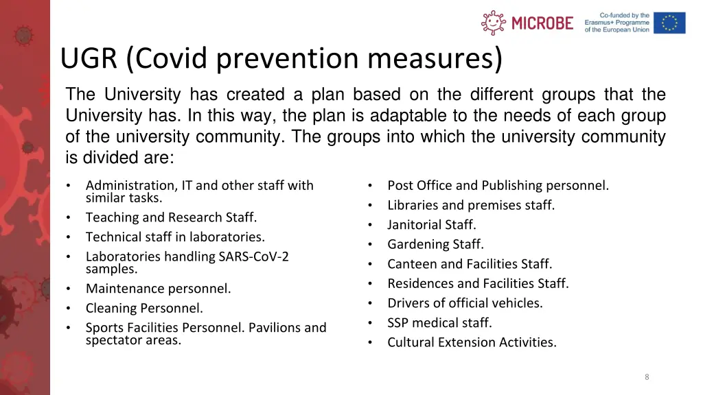 ugr covid prevention measures the university
