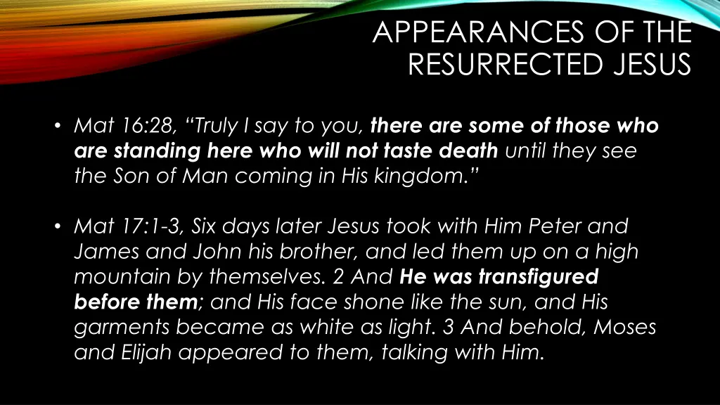 appearances of the resurrected jesus