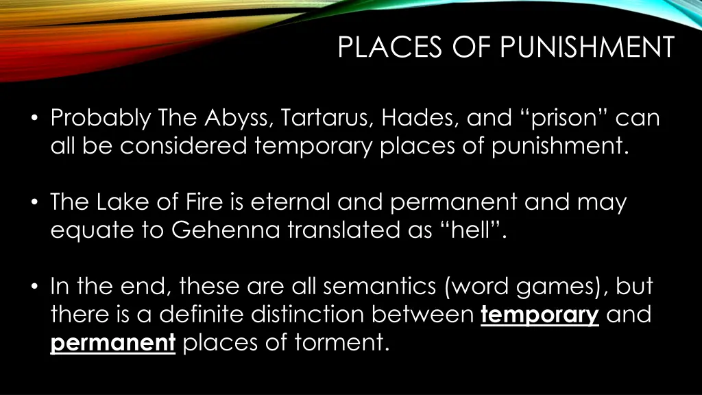places of punishment