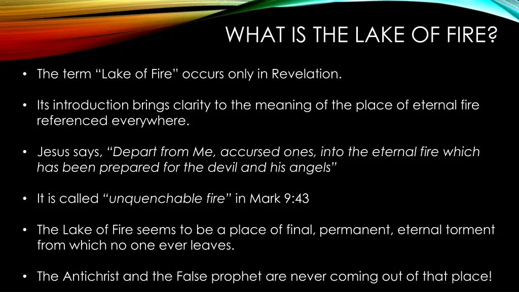 what is the lake of fire
