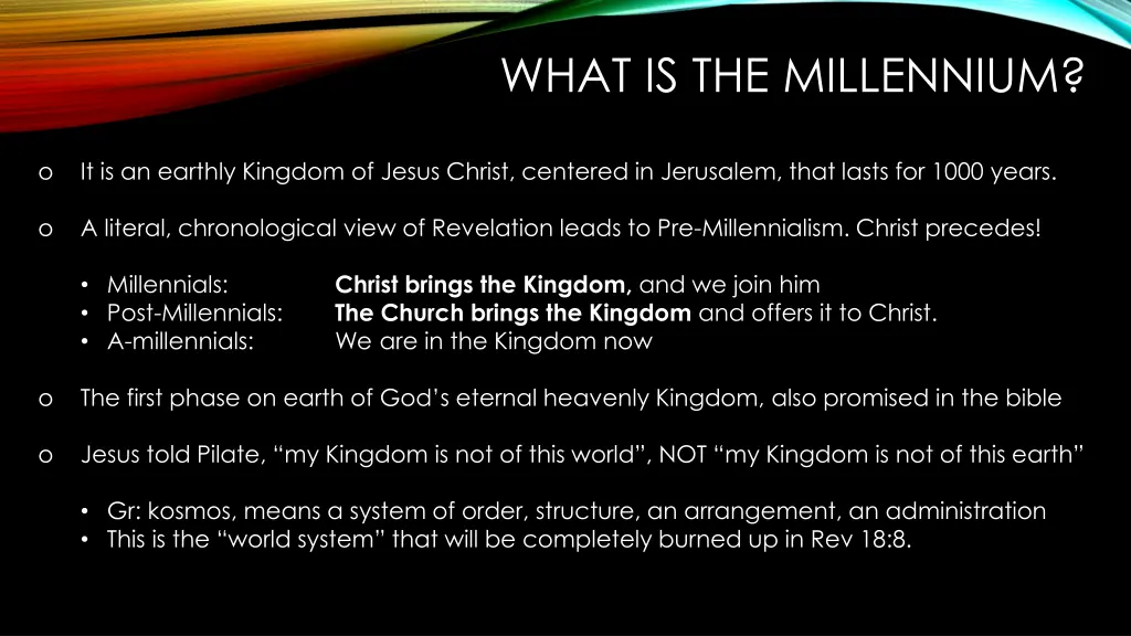 what is the millennium