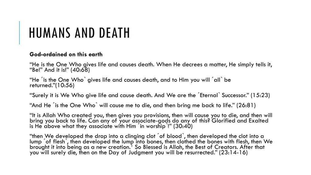 humans and death