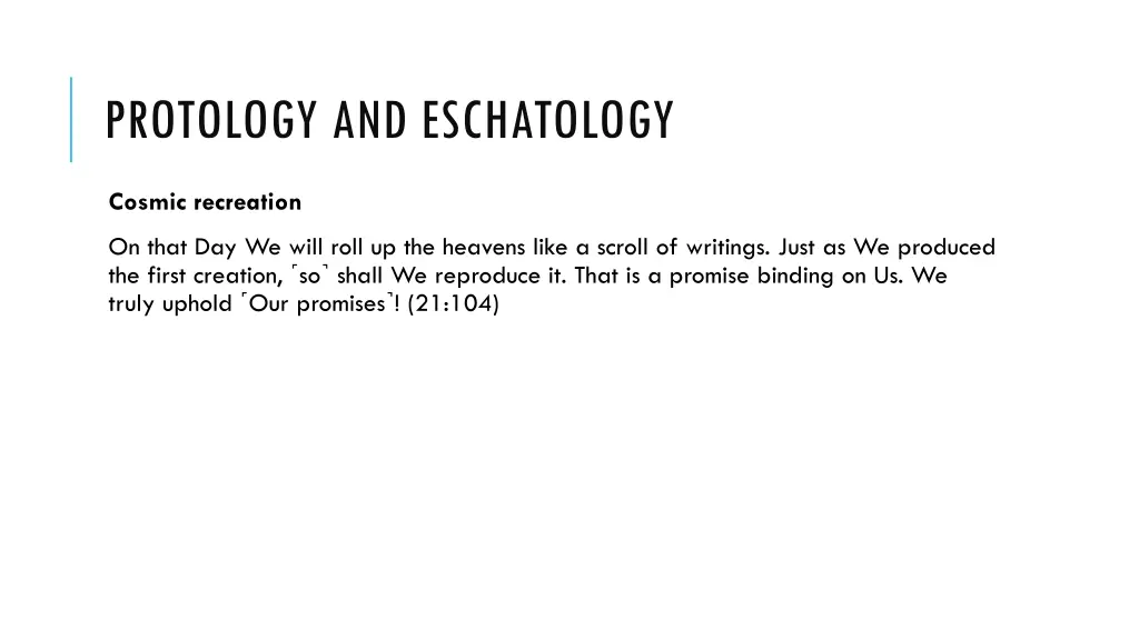 protology and eschatology 1