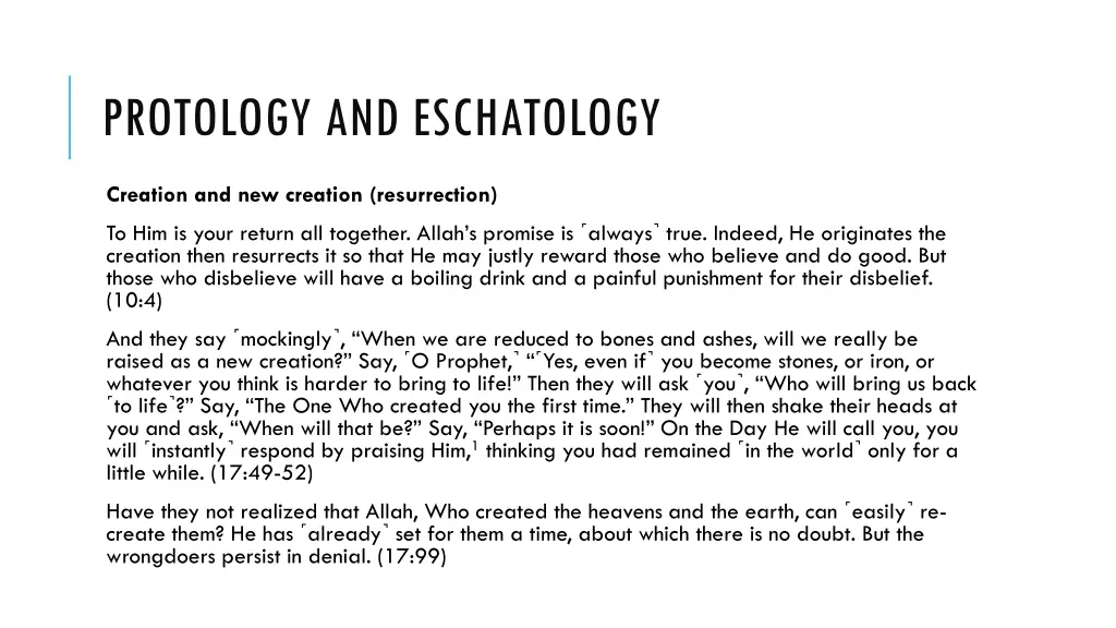 protology and eschatology