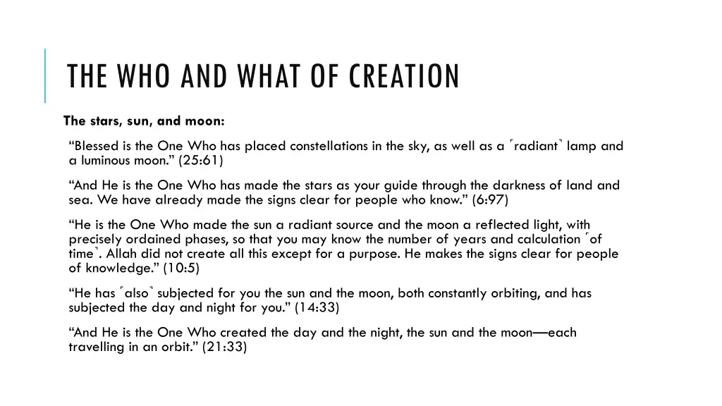 the who and what of creation 2
