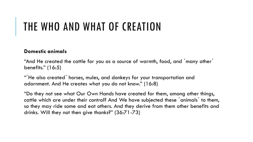 the who and what of creation 9