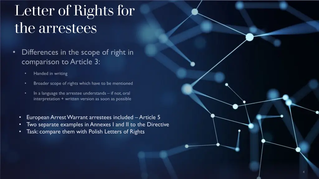 letter of rights for the arrestees