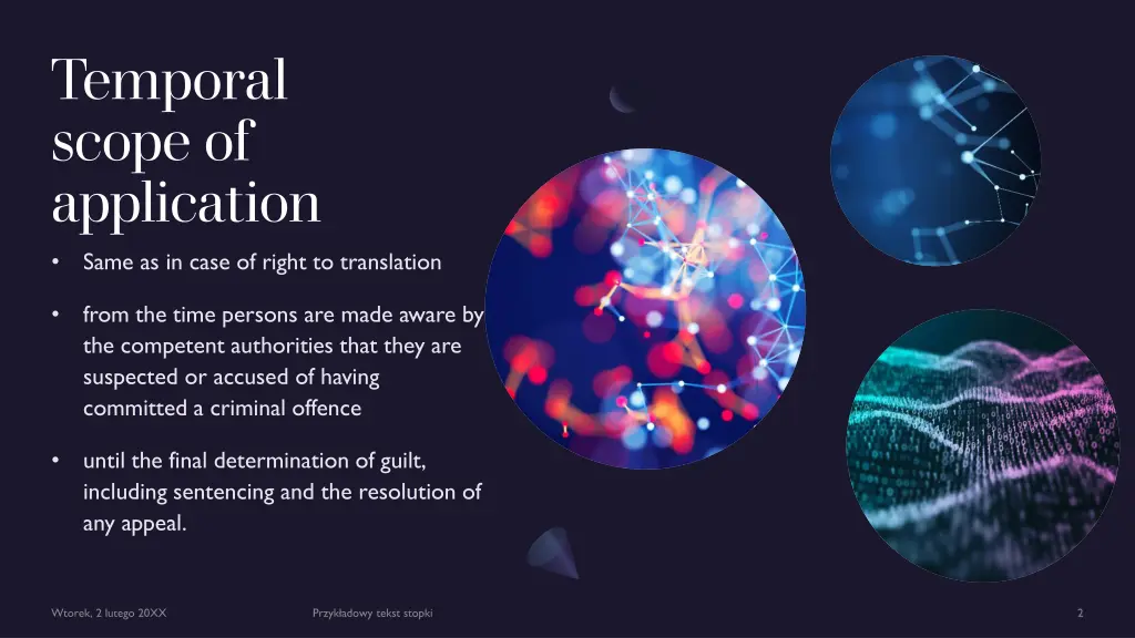 temporal scope of application same as in case