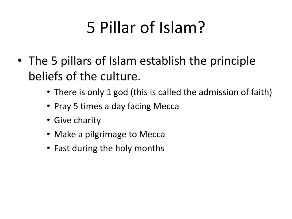 5 pillar of islam