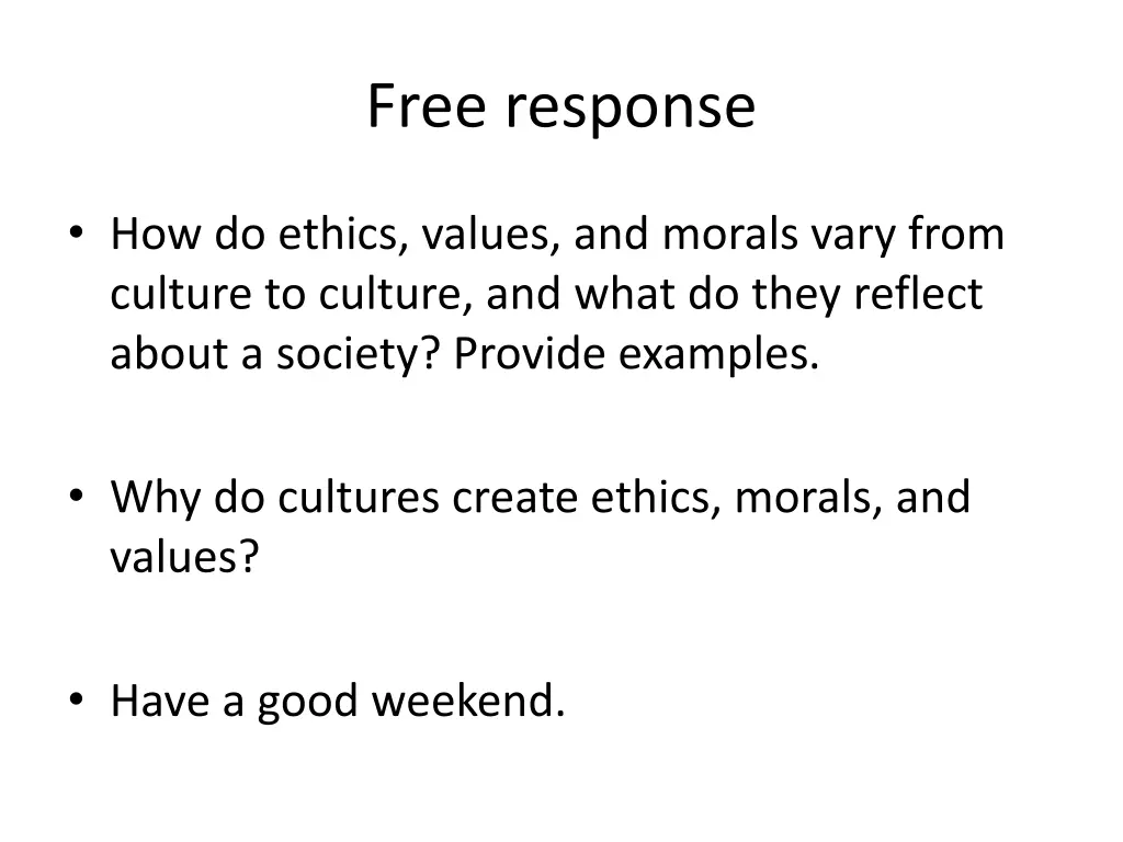 free response