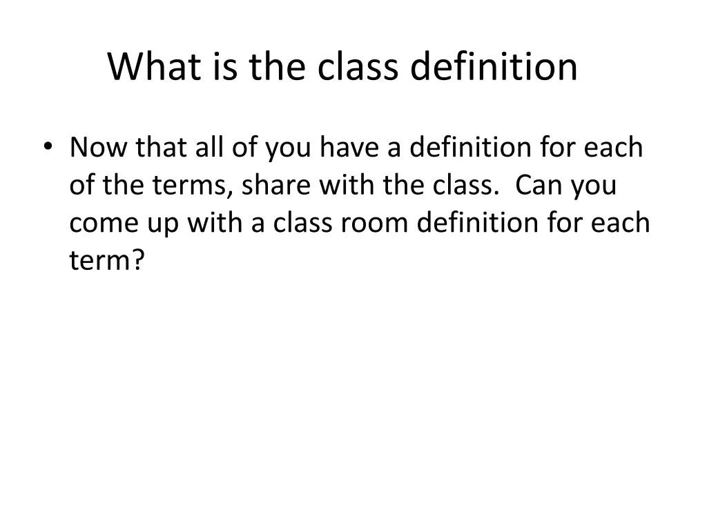 what is the class definition