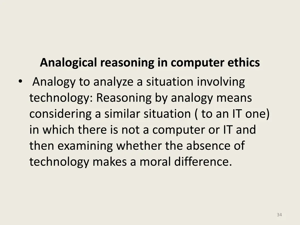 analogical reasoning in computer ethics analogy