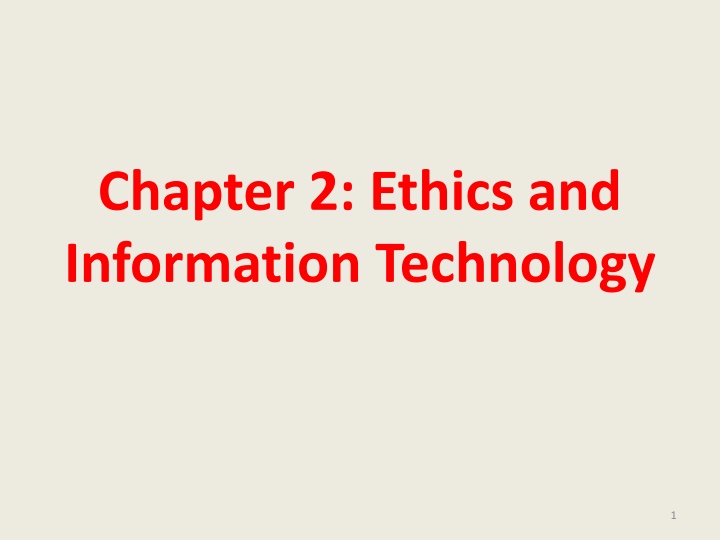 chapter 2 ethics and information technology