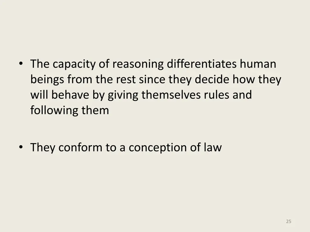 the capacity of reasoning differentiates human
