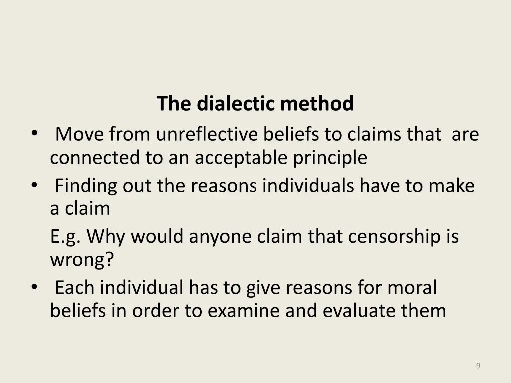 the dialectic method
