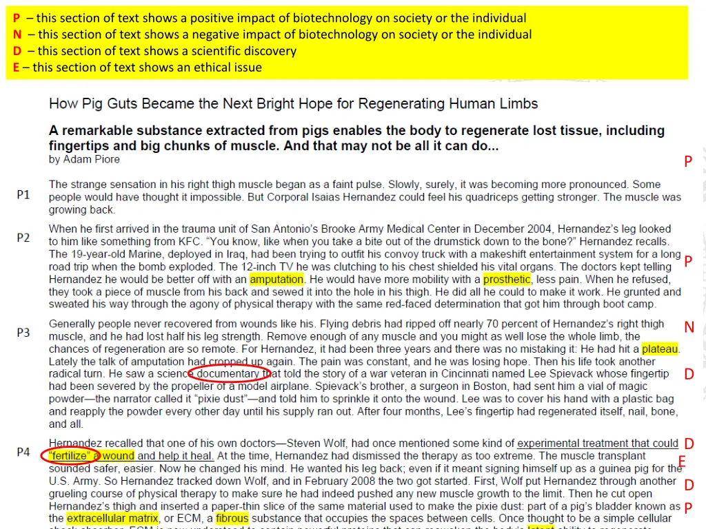 p this section of text shows a positive impact