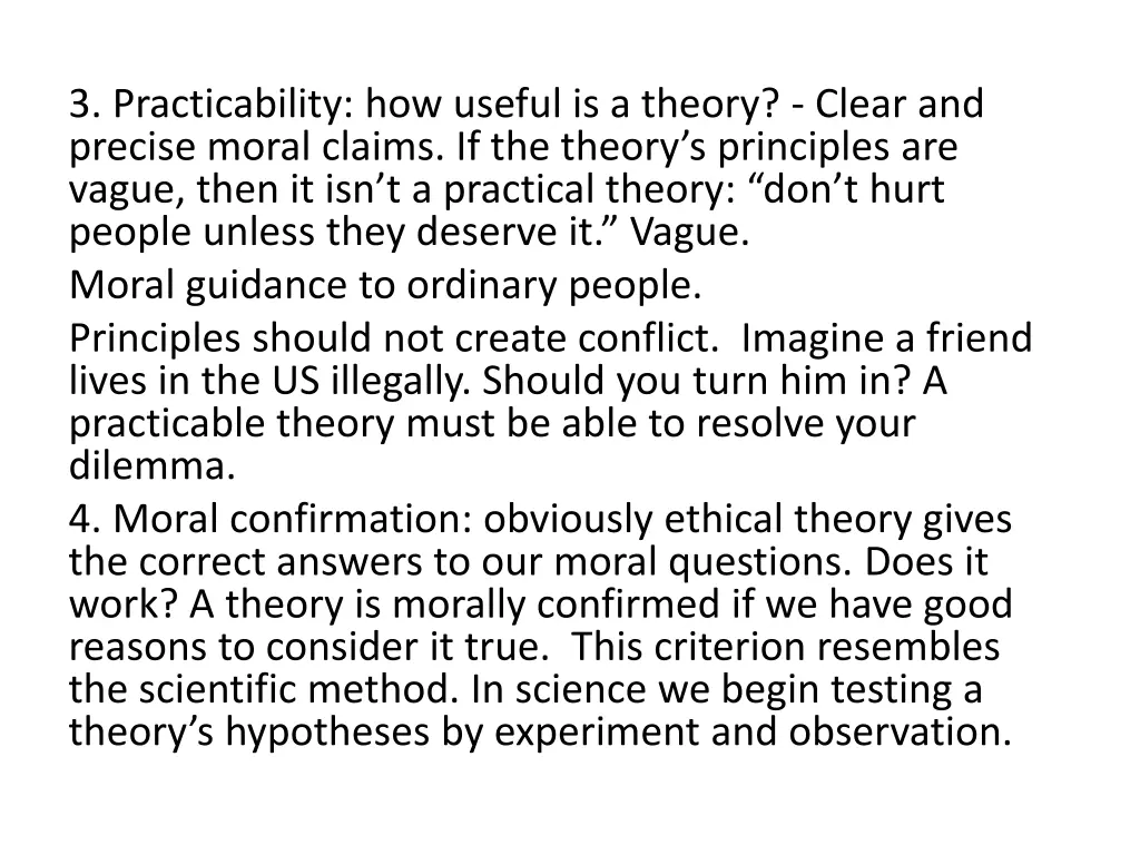 3 practicability how useful is a theory clear