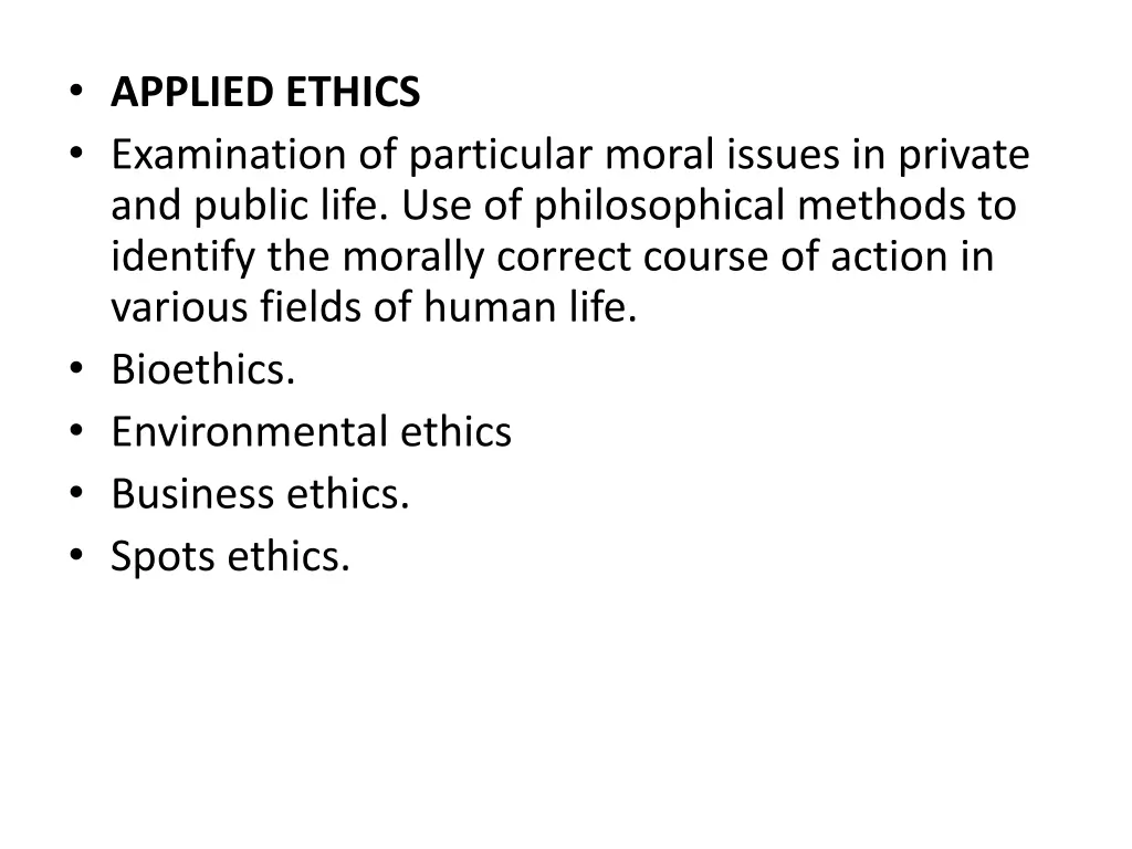 applied ethics examination of particular moral