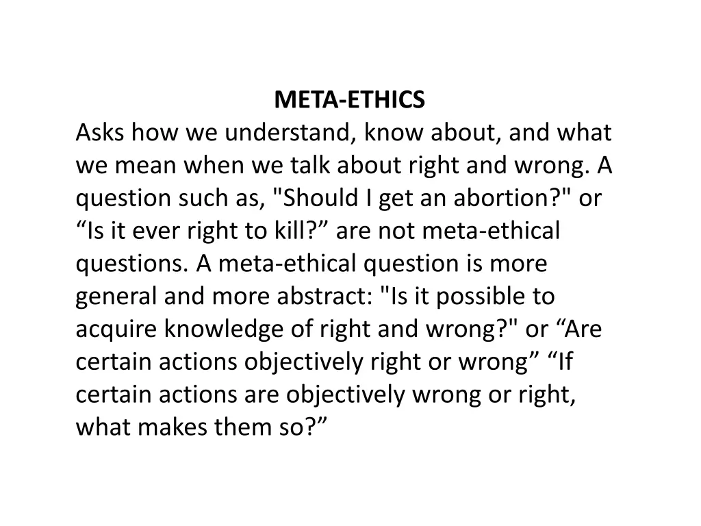 meta ethics