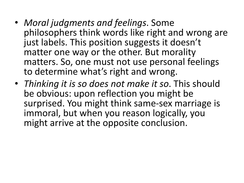 moral judgments and feelings some philosophers