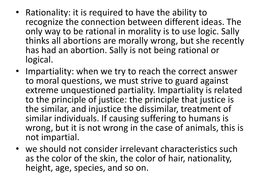 rationality it is required to have the ability