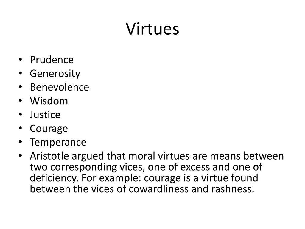 virtues
