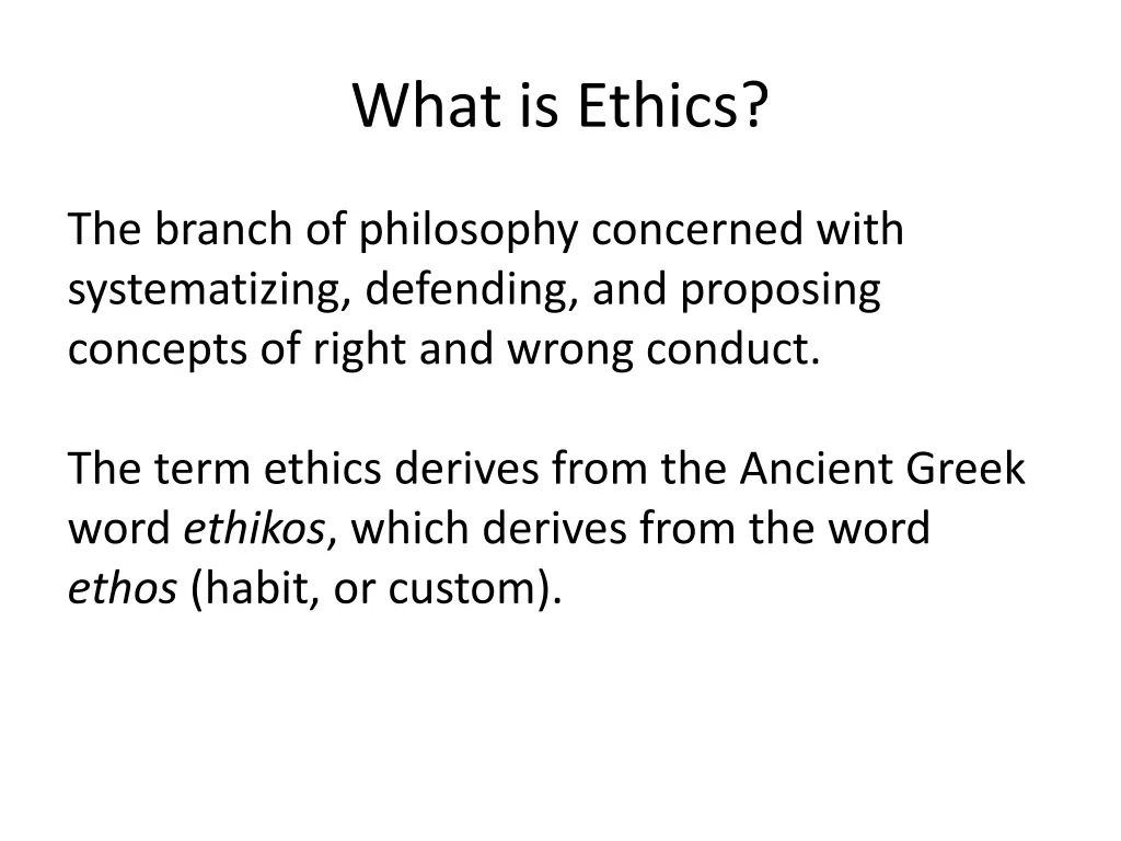 what is ethics