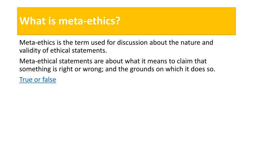 what is meta ethics